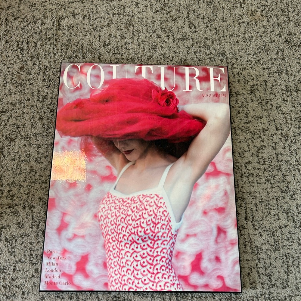 Vintage Courture Vogue Magazine August 1959 Cover Wall Art